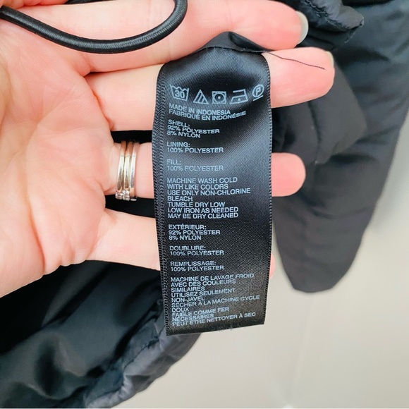 Urban Outfitters Zip Up Puffer Jacket Black Sz Medium - Picture 6 of 11